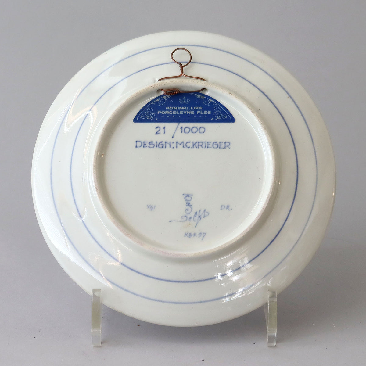 ロイヤルデルフト イヤープレート(18.3cm) 1997年【royal delft year plate 1997】 [DFS97] –  青梵ギャラリー