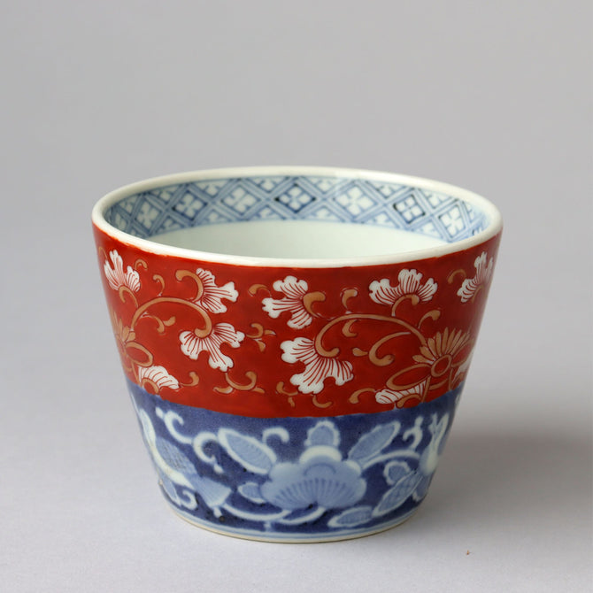 古伊万里赤絵蕎麦猪口　1客【OLD IMARI SOBA CHOKO -soba noodle cup 1pc】[p0322]