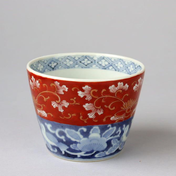 古伊万里赤絵蕎麦猪口　1客【OLD IMARI SOBA CHOKO -soba noodle cup 1pc】[p0322]