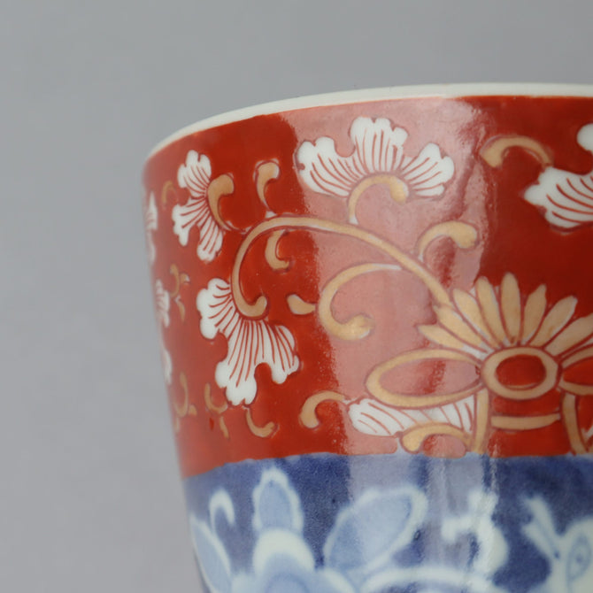 古伊万里赤絵蕎麦猪口　1客【OLD IMARI SOBA CHOKO -soba noodle cup 1pc】[p0322]