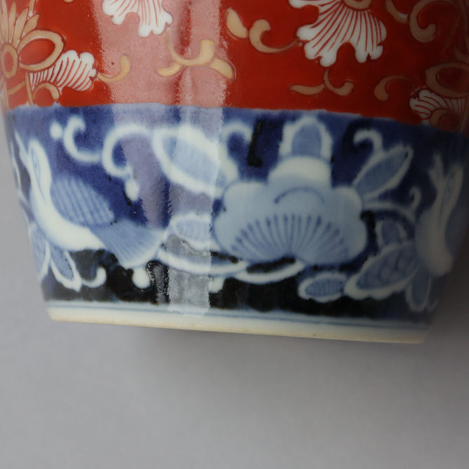 古伊万里赤絵蕎麦猪口　1客【OLD IMARI SOBA CHOKO -soba noodle cup 1pc】[p0322]