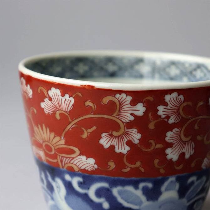 古伊万里赤絵蕎麦猪口　1客【OLD IMARI SOBA CHOKO -soba noodle cup 1pc】[p0322]