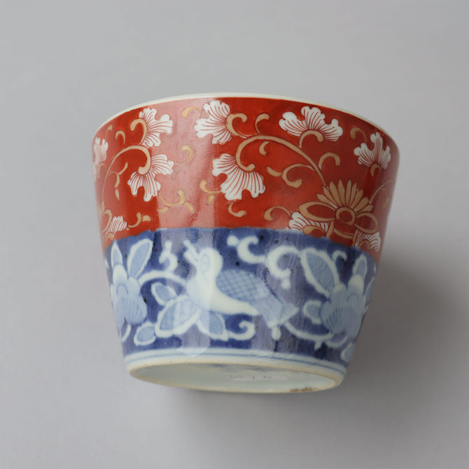 古伊万里赤絵蕎麦猪口　1客【OLD IMARI SOBA CHOKO -soba noodle cup 1pc】[p0322]