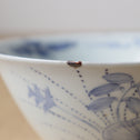 古伊万里線描き草花図染付蓋碗　[p0331]【Old IMARI bowl】