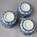 古伊万里牡丹唐草図染付蓋碗　3客[p0327]【Old IMARI bowl‐3pcs】