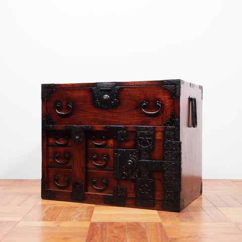 時代箪笥／船箪笥（帳箪笥）【FUNADANSU - sea chest】 [j1158]Japanese Antique Furniture