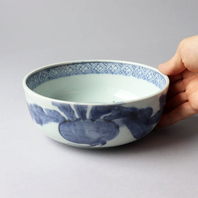 古伊万里染付蕪図春寒鉢 1客 [p0335]【Old IMARI bowl 1 pc.】 – 青梵ギャラリー