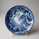 古伊万里染付雲龍図7寸皿　[p0336]【Old IMARI plate】