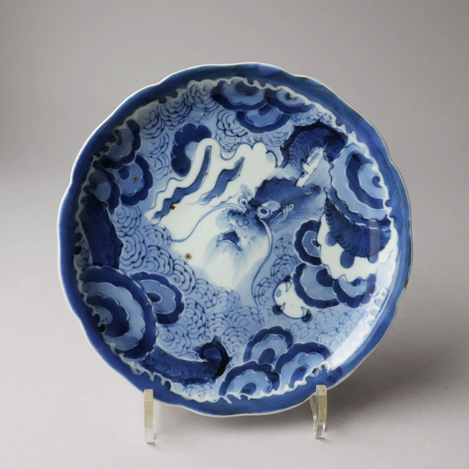 古伊万里染付雲龍図7寸皿 [p0336]【Old IMARI plate】 – 青梵ギャラリー