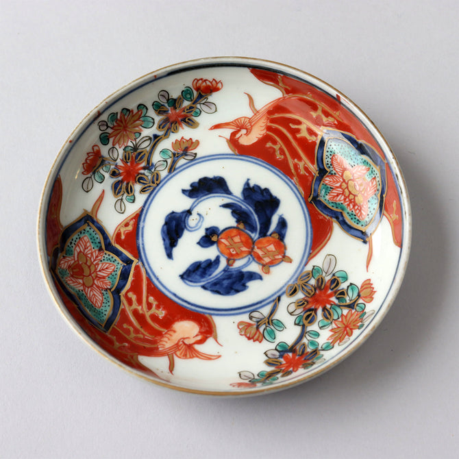 伊万里赤絵小皿　五客揃い　[p0339]【Old IMARI small plate 5 pcs.】