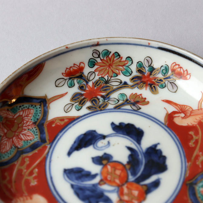 伊万里赤絵小皿　五客揃い　[p0339]【Old IMARI small plate 5 pcs.】