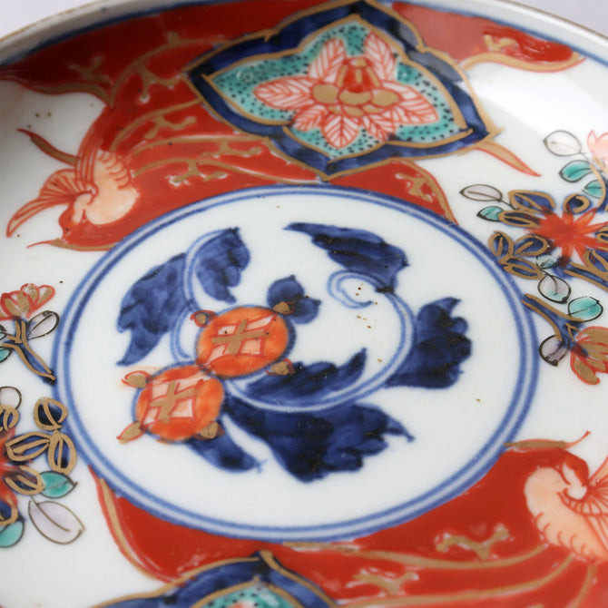 伊万里赤絵小皿　五客揃い　[p0339]【Old IMARI small plate 5 pcs.】