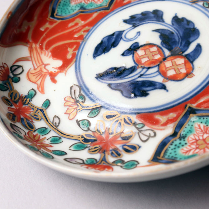 伊万里赤絵小皿　五客揃い　[p0339]【Old IMARI small plate 5 pcs.】