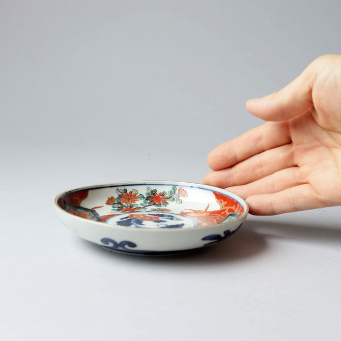 伊万里赤絵小皿　五客揃い　[p0339]【Old IMARI small plate 5 pcs.】