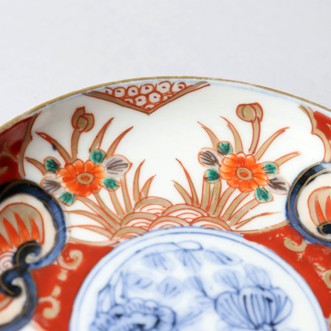 伊万里赤絵小皿　五客揃い　[p0340]【Old IMARI small plate 5 pcs.】