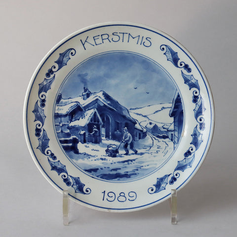 ロイヤルデルフト イヤープレート(18.3cm) 1989年【royal delft year plate 1989】 [DFS89]